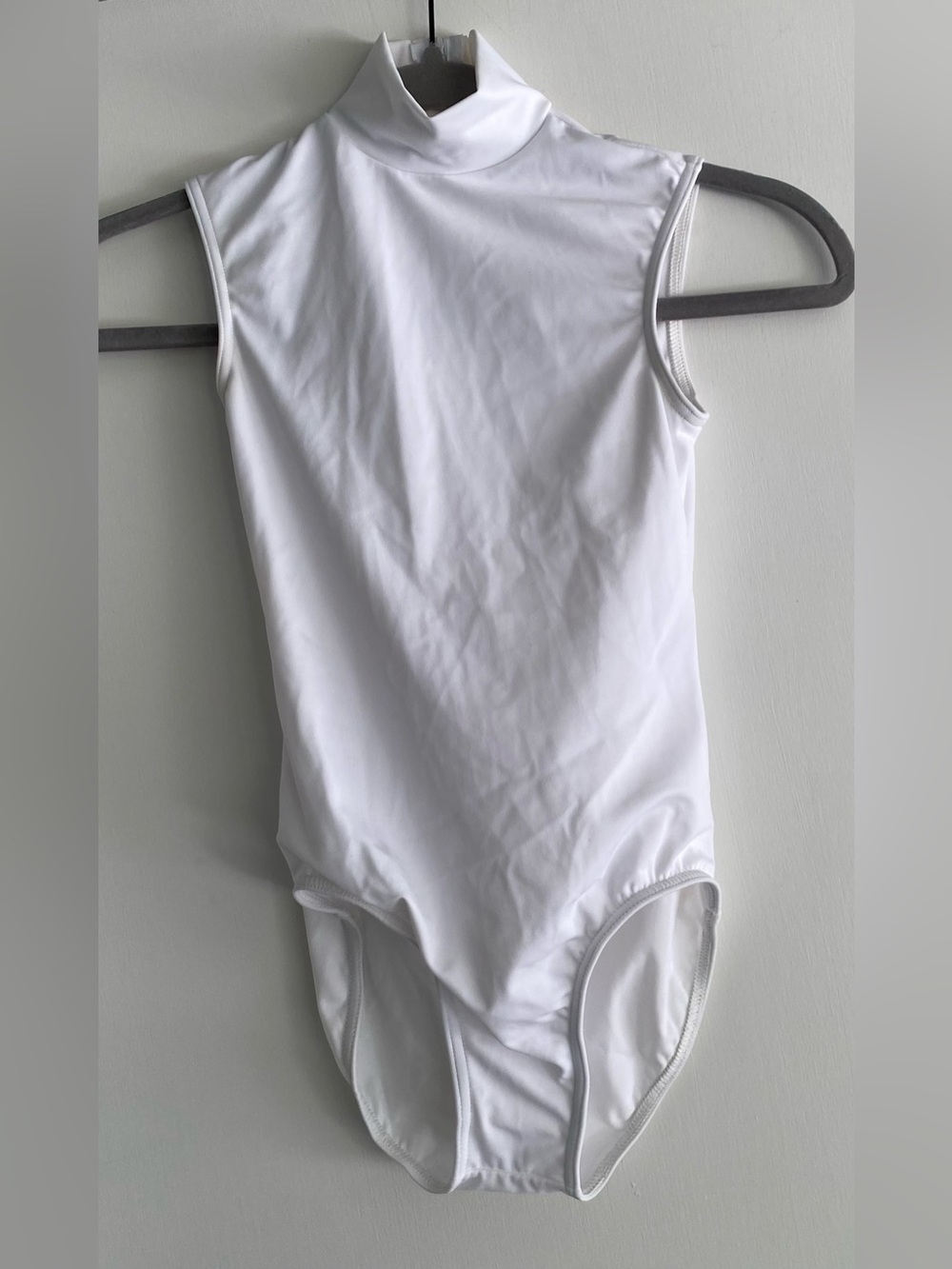 Balera White Mock Neck Sleeveless Leotard - Dance Classwear